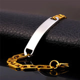 Stainless Steel Two-Tone Bracelet Bangle for Men/Women
