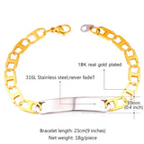 Stainless Steel Two-Tone Bracelet Bangle for Men/Women