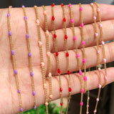 Stainless Steel Wire Wrapped Rosary Chain Beads 1m
