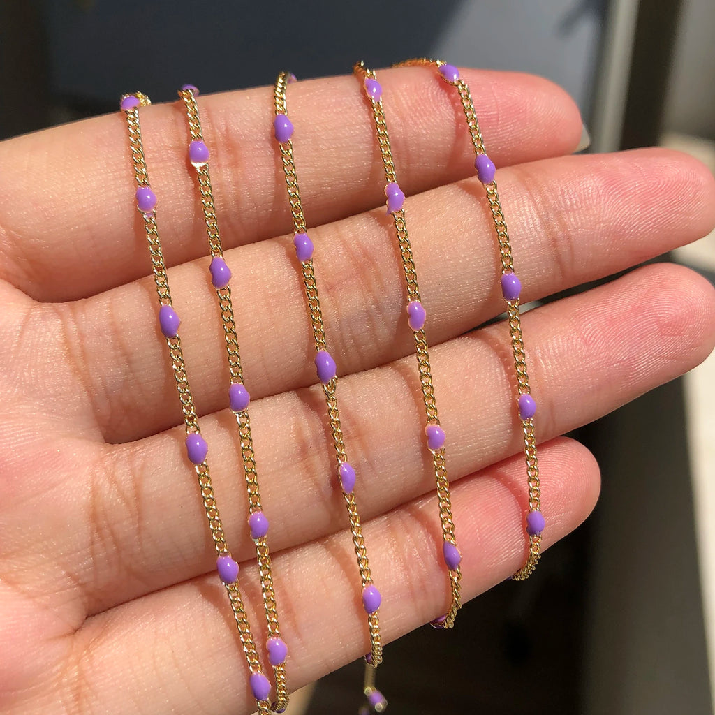 Stainless Steel Wire Wrapped Rosary Chain Beads 1m