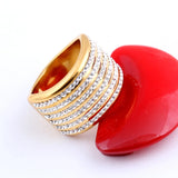 Stainless Steel Women's Crystal Rings