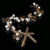 Starfish Pearl Crystal Headband Tiara Bride Party Bridal Wedding Hair Accessorie