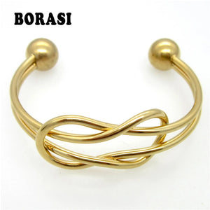 Punk Stainless Steel Cuff Bracelet for Women
