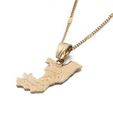 Congo Republique Map Pendant Necklaces