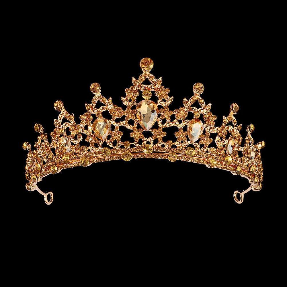 Pearl Rhinestone Tiara Crown Wedding Bridal Hair Accessory