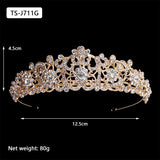 Pearl Rhinestone Tiara Crown Wedding Bridal Hair Accessory