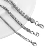 Solid Metal Stainless Steel Necklace Chain Link Chokers Vintage