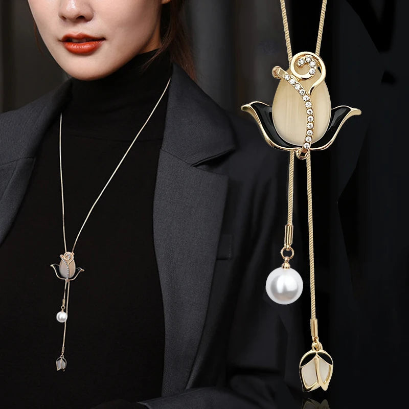 Vintage Crystal Tassel Choker Necklaces for Women