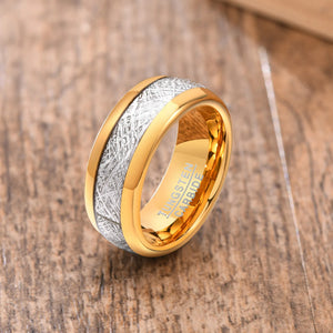 Tungsten Carbide 8MM Men's Ring Hip-Hop Wedding Jewelry