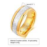 Tungsten Carbide 8MM Men's Ring Hip-Hop Wedding Jewelry