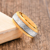 Tungsten Carbide 8MM Men's Ring Hip-Hop Wedding Jewelry