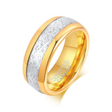 Tungsten Carbide 8MM Men's Ring Hip-Hop Wedding Jewelry