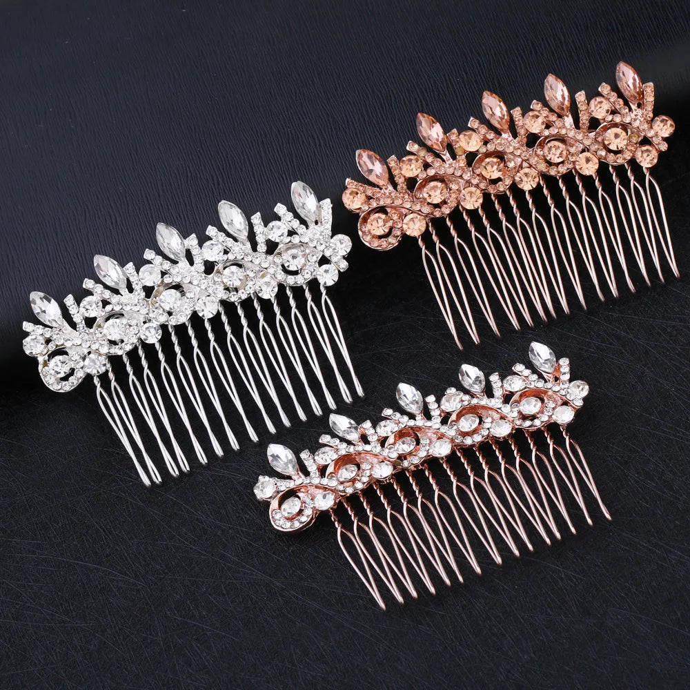 Wedding Hair Combs Charm Pearls Crystal Bridal Accessories