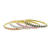 Colorful Enamel CZ Women Bangle Bracelet