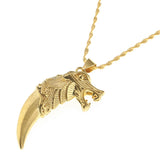 Wolf Tooth Pendant Necklace Fang Chain Jewelry