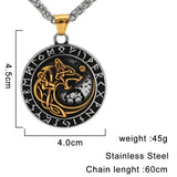 Wolf Vikings Pendant Stainless Steel Nordic Necklace