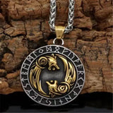 Wolf Vikings Pendant Stainless Steel Nordic Necklace