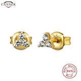 925 Silver Zircon Mini CZ Crystal Stud Earrings Gift