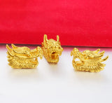 24K 3D Dragon Head Bracelet DIY Accessories