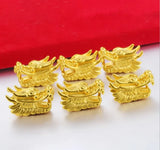 24K 3D Dragon Head Bracelet DIY Accessories