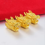24K 3D Dragon Head Bracelet DIY Accessories