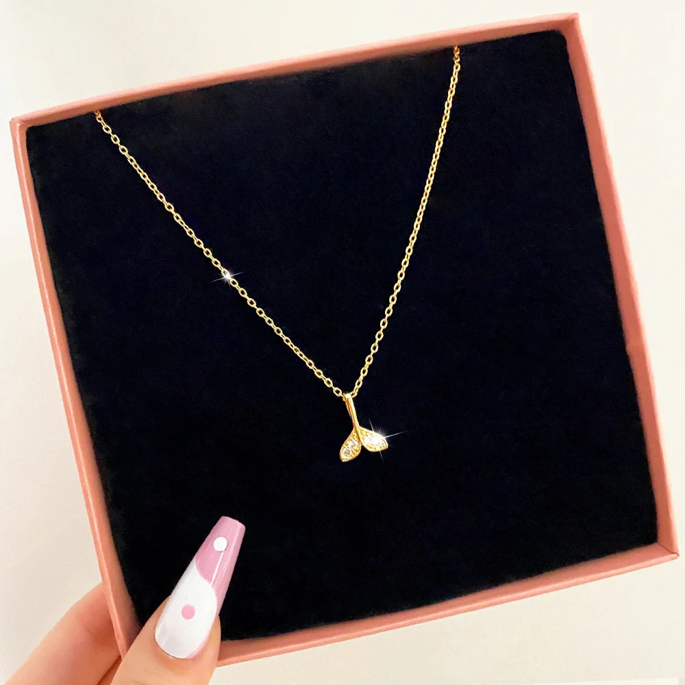 Heart Pearl Necklace Crystal Pendant Jewelry Accessory