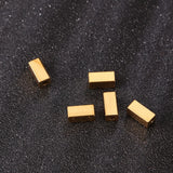 Stainless Steel Square Cube Spacer Beads for Jewelry Making, 5mm*10mm