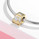 925 Sterling Silver Charm Taxi Bead for DIY Women Bracelet Necklace Gift