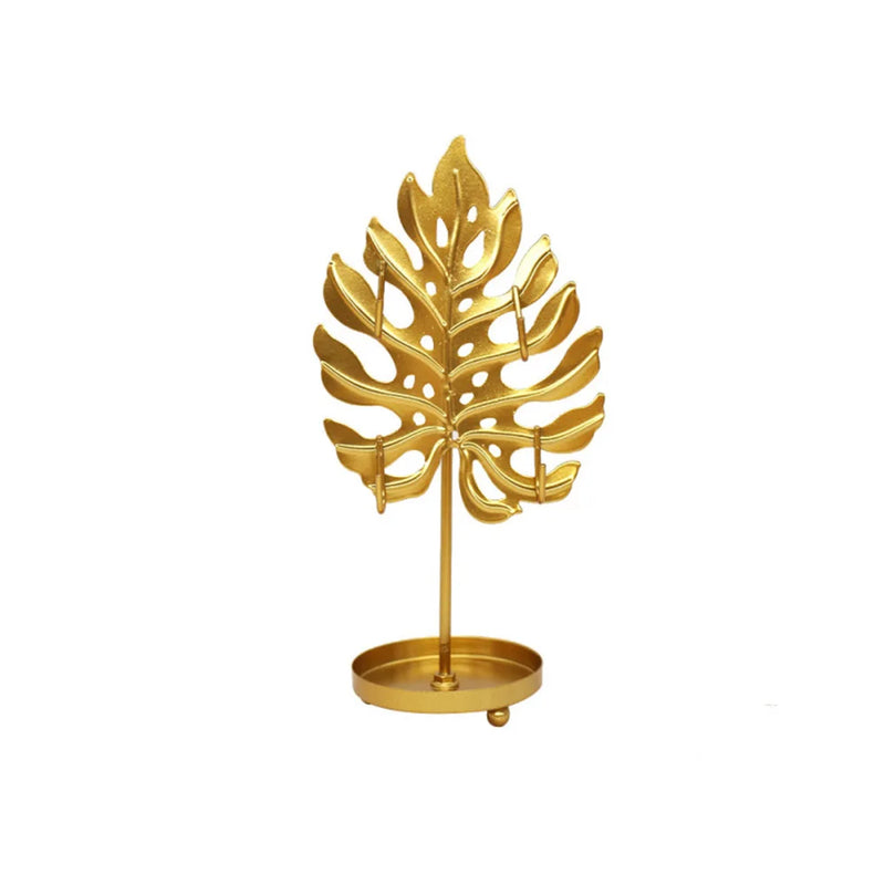 Leaf Shape Jewelry Organizer Rack Holder Wall Earring Necklace Key Hanging