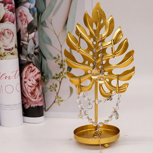 Leaf Shape Jewelry Organizer Rack Holder Wall Earring Necklace Key Hanging