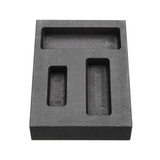 Graphite Casting Ingot Mold 3 Holes for Silver Copper Melting Refining