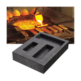 Graphite Casting Ingot Mold 3 Holes for Silver Copper Melting Refining