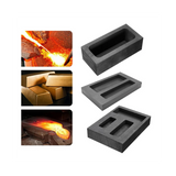 Graphite Casting Ingot Mold 3 Holes for Silver Copper Melting Refining