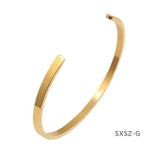 Silver Cuff Bracelet Bangle Chain Women Jewelry Gift SXJZ SXSZ