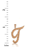 Cursive Initial Letter Pendant Necklace (Gold/Silver/Rose Gold)