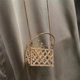 Crystal Bag Necklace Jewelry For Women Party Gift