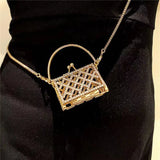 Crystal Bag Necklace Jewelry For Women Party Gift