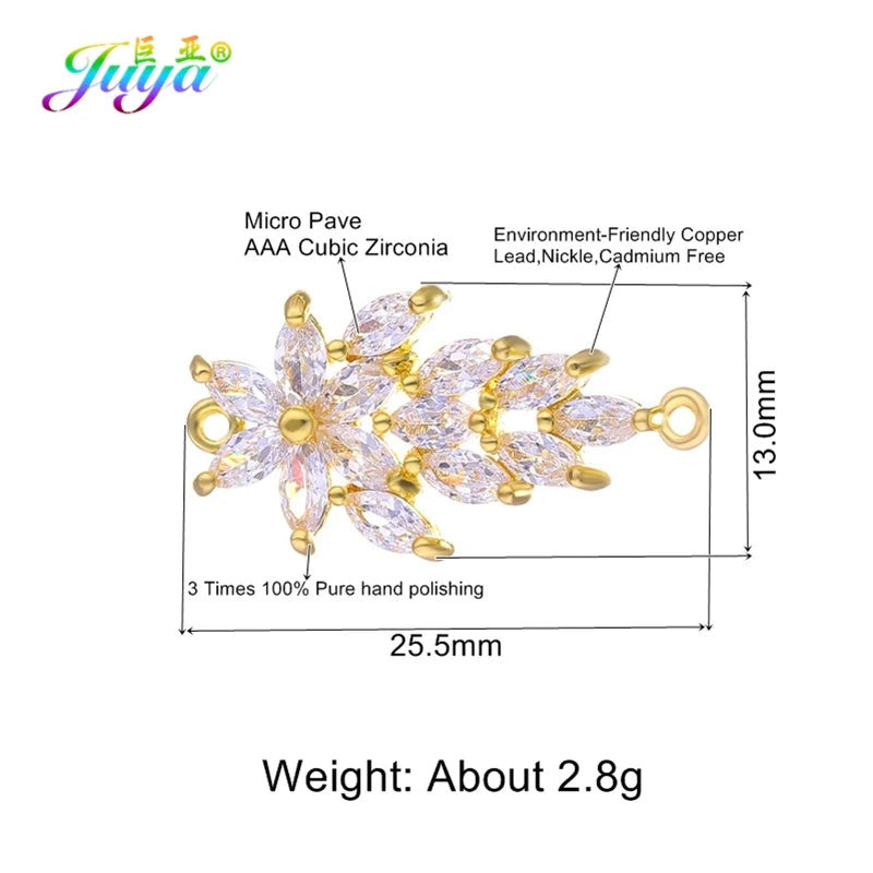 Copper Leaf Charm Connectors for DIY Jewelry Making