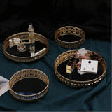 Glass Mirror Base Jewelry Storage Tray Makeup Storage Tray