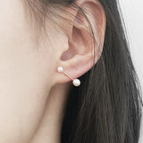925 Silver Natural Pearl Earrings Handmad Pearl Jewelry Oorbellen
