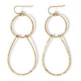 Boho Hammered 925 Silver Big Circle Link Hoop Earrings