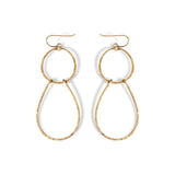 Boho Hammered 925 Silver Big Circle Link Hoop Earrings