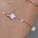 Natural Freshwater Pearl Bracelet Boho Charms Vintage Anklet