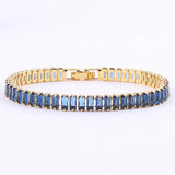 Adjustable Colorful Copper Cubic Zircon Bracelet for Women