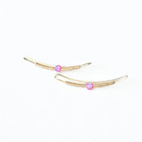 Opal Beads Ear Cuff Climber Earrings Boho Oorbellen