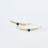 Opal Beads Ear Cuff Climber Earrings Boho Oorbellen