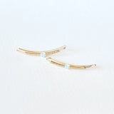 Opal Beads Ear Cuff Climber Earrings Boho Oorbellen