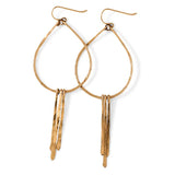 Tassel Hoop Earrings 925 Silver Jewelry Hammered Brincos Pendientes