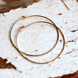 Filled Hoop Earrings 925 Silver Jewelry Hammered Pendientes Earrings