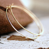 Filled Hoop Earrings 925 Silver Jewelry Hammered Pendientes Earrings